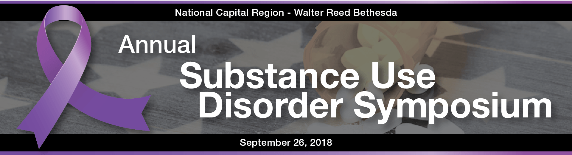 National Capital Region Substance Use Disorder Symposium header